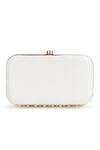 Samyukta Singhania_White Pearls Hand-embroidered Clutch Bag _Online_at_Aza_Fashions