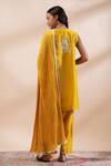 Shop_Kyra by Bhavna_Mustard Yellow Kurta Set With Dupatta _at_Aza_Fashions