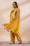Kyra by Bhavna_Mustard Yellow Kurta Set With Dupatta _Online_at_Aza_Fashions