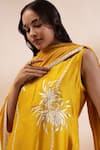 Shop_Kyra by Bhavna_Mustard Yellow Kurta Set With Dupatta _Online_at_Aza_Fashions