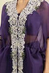 Prisho_Purple Zardozi Embroidered Jacket Skirt Set _Online_at_Aza_Fashions