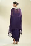 Shop_Prisho_Purple Zardozi Embroidered Jacket Skirt Set _at_Aza_Fashions