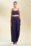 Shop_Prisho_Purple Zardozi Embroidered Jacket Skirt Set 