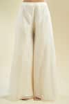 Prisho_Cream Embroidered Kurta Palazzo Set _Online_at_Aza_Fashions