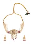 Shop_Samyukta Singhania_Ruby Designer Jewellery Set _at_Aza_Fashions