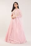 Buy_Samyukta Singhania_Floral Embroidered Baby Pink Lehenga Set _Online_at_Aza_Fashions
