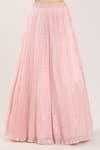 Shop_Samyukta Singhania_Floral Embroidered Baby Pink Lehenga Set _Online_at_Aza_Fashions
