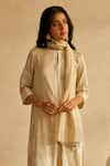 Moh India_Beige Palm Royale Co-ord Set _Online_at_Aza_Fashions