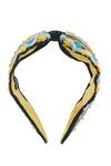 Buy_Nazaakat By Samara Singh_Black Beads, Embroidery Hand Colorful Hairband _Online_at_Aza_Fashions