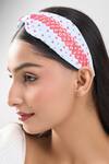 Nazaakat By Samara Singh_Blue Beads Hand Embroidered Hairband _at_Aza_Fashions