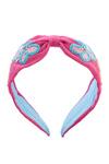 Nazaakat By Samara Singh_Pink Embroidery Butterfly Hand Hairband _Online_at_Aza_Fashions