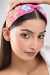 Buy_Nazaakat By Samara Singh_Pink Embroidery Butterfly Hand Hairband _at_Aza_Fashions