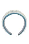 Samyukta Singhania_Moti Design Hand Embroidered Hairband _Online_at_Aza_Fashions