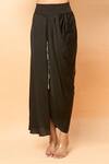 Buy_Prisho_Black Thread Embroidered Asymmetric Kaftan Set _Online_at_Aza_Fashions