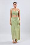 Shop_Prisho_Green Dori Embroidered Cape Set _Online_at_Aza_Fashions