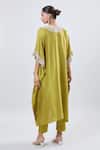 Shop_Prisho_Embroidered Green Kaftan And Pant Set _at_Aza_Fashions