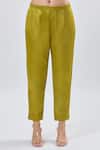Prisho_Embroidered Green Kaftan And Pant Set _at_Aza_Fashions