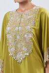 Buy_Prisho_Embroidered Green Kaftan And Pant Set 