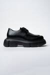 Buy_Kavith_Black Chunky Sole Laced Derby Shoes _Online_at_Aza_Fashions