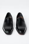 Shop_Kavith_Black Almond Toe Velvet Evening Slippers _at_Aza_Fashions