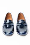 Shop Kavith Blue Classic Penny Loafer at Aza Fashions Shop_Kavith_Blue Classic Penny Loafer _at_Aza_Fashions
