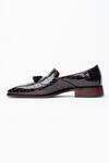 Kavith_Maroon Tassels Evening Square Toe Loafers _Online_at_Aza_Fashions