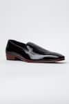 Buy_Kavith_Black Almond Toe Evening Slip-ons _at_Aza_Fashions