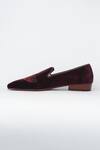 Buy_Kavith_Maroon Embroidery, Beads Evening Tassel Tuxedo Shoes _Online_at_Aza_Fashions
