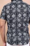 Shop_Arihant Rai Sinha_Black Floret Printed Pure Cotton Shirt _at_Aza_Fashions