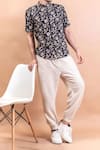 Aryavir Malhotra_Black Cotton Blossom Print Shirt _Online_at_Aza_Fashions