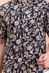 Shop_Aryavir Malhotra_Black Cotton Blossom Print Shirt _Online_at_Aza_Fashions