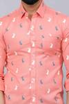 Buy_Arihant Rai Sinha_Animal Print Peach Cotton Shirt 