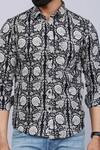 Buy_Arihant Rai Sinha_Black Cotton Floral Print Collared Shirt 
