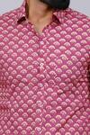 Buy_Aryavir Malhotra_Pink Cotton Floral Print Shirt 