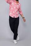 Arihant Rai Sinha_Pink Cotton Floral Vine Print Collared Shirt _Online_at_Aza_Fashions