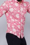 Shop_Arihant Rai Sinha_Pink Cotton Floral Vine Print Collared Shirt _Online_at_Aza_Fashions