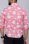 Shop_Arihant Rai Sinha_Pink Cotton Floral Vine Print Collared Shirt _at_Aza_Fashions