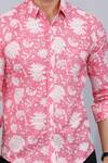 Buy_Arihant Rai Sinha_Pink Cotton Floral Vine Print Collared Shirt 