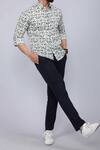 Arihant Rai Sinha_White Cotton Floral Vine Print Casual Shirt _Online_at_Aza_Fashions