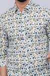 Buy_Arihant Rai Sinha_White Cotton Floral Vine Print Casual Shirt 