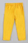 Buy_Little Brats_Yellow Silk Beads, Embroidery Cheetah Threadwork Side-tie Top With Pant _Online_at_Aza_Fashions