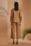 ORIGANI_Brown Embroidered Shirt _Online_at_Aza_Fashions