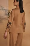 ORIGANI_Brown Embroidered Shirt _at_Aza_Fashions