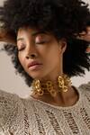 Buy_Joules By Radhika_Gold Plated Sculptural Floral Choker _at_Aza_Fashions