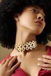 Buy_Joules By Radhika_Gold Plated Floral Gold-toned Choker Necklace _Online_at_Aza_Fashions