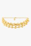 Shop_Joules By Radhika_Gold Plated Sculptural Finish Choker Necklace _at_Aza_Fashions