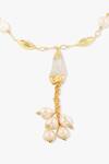Joules By Radhika_Gold Plated Sirena Necklace With Baroque Pearls _Online_at_Aza_Fashions