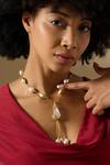 Buy_Joules By Radhika_Gold Plated Sirena Necklace With Baroque Pearls _at_Aza_Fashions