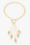 Shop_Joules By Radhika_Gold Plated Ondine Baroque Pearl Pendant Necklace _at_Aza_Fashions