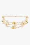 Shop_Joules By Radhika_Gold Plated Baroque Pearl Choker Necklace _at_Aza_Fashions